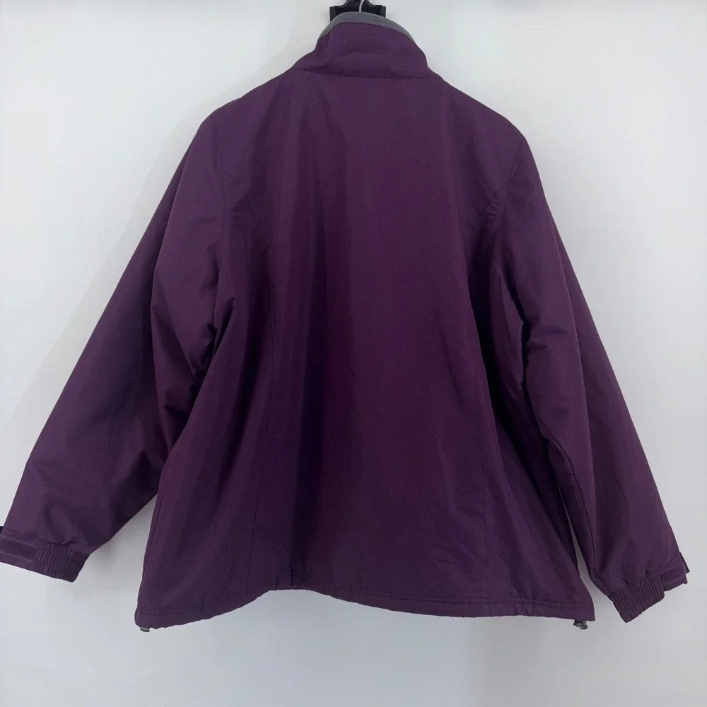 Cabelas Womens 2XL Purple Fleece Lined Full Zip Insulated Jacket